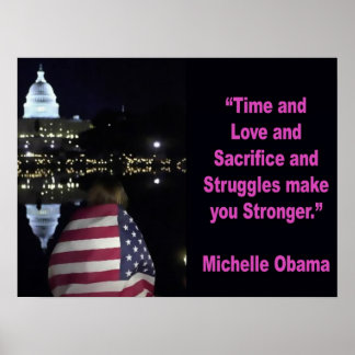 Michelle Obama inspirationcitat Poster