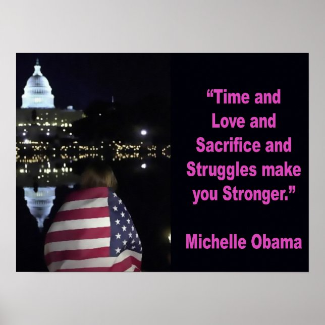 Michelle Obama inspirationcitat Poster (Framsidan)