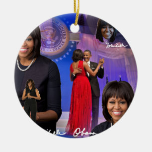 Michelle Obama Julgransprydnad Keramik