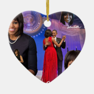 Michelle Obama Julgransprydnad Keramik