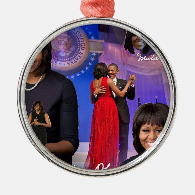 Michelle Obama Julgransprydnad Metall (Framsidan)