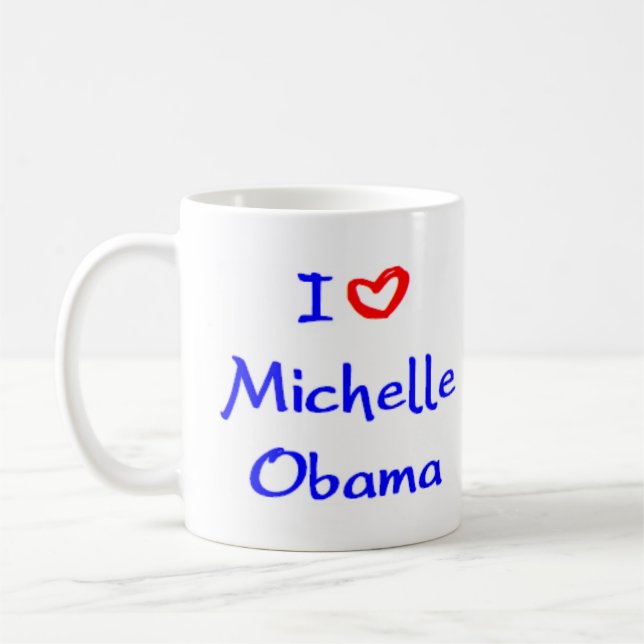 michelle obama kaffemugg (Vänster)