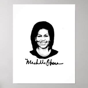 MICHELLE OBAMA NAMNTECKNING -.png Poster