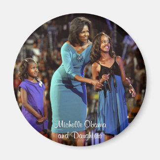 Michelle Obama och döttrar Magnet