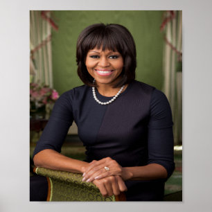 Michelle Obama Officiell Porträtt Poster