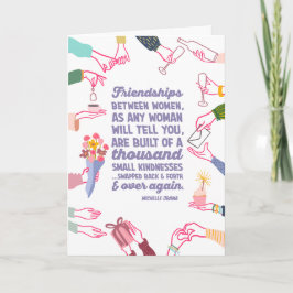 Michelle Obama Quote Galentine's Day Card Kort