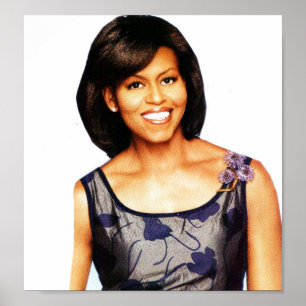 MICHELLE OBAMA som LER affischen Poster