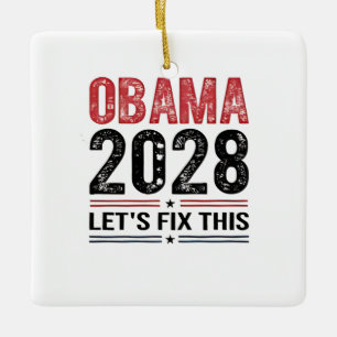 Michelle Obama som president Obama 2028 Julgransprydnad Keramik