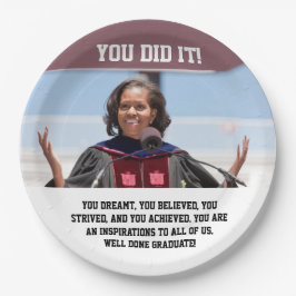 Michelle Obama - Studenten Papper Plate YDI