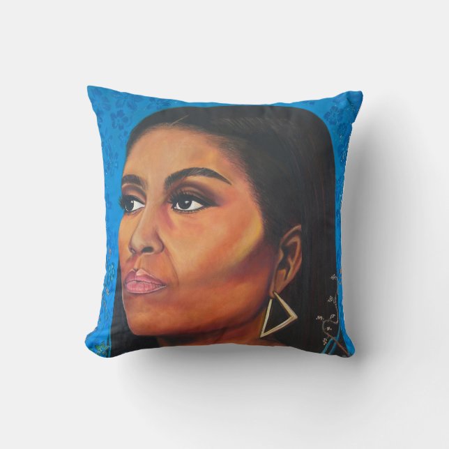 Michelle Obama Tribute Dekorativ kudde (Framsida)