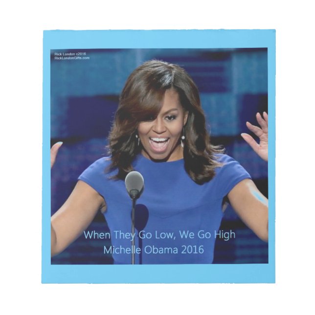 Michelle Obama "We Go High", insamlingsbar Anteckningsblock (Framsida)