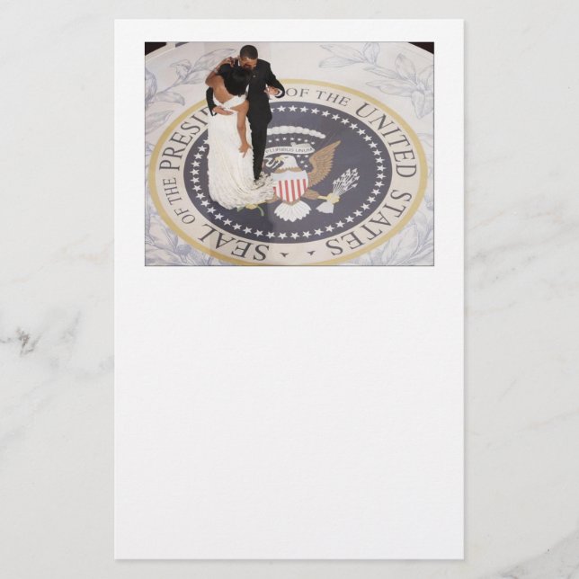 Michelle och Barack Obama Brevpapper (Framsida)