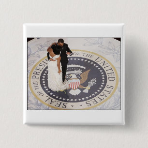 Michelle och Barack Obama Knapp