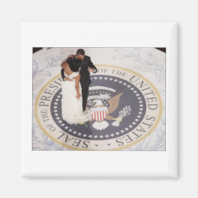 Michelle och Barack Obama Magnet (Framsidan)