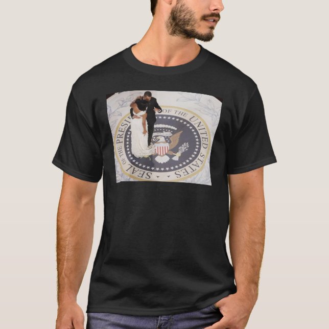 Michelle och Barack Obama T Shirt (Framsida)