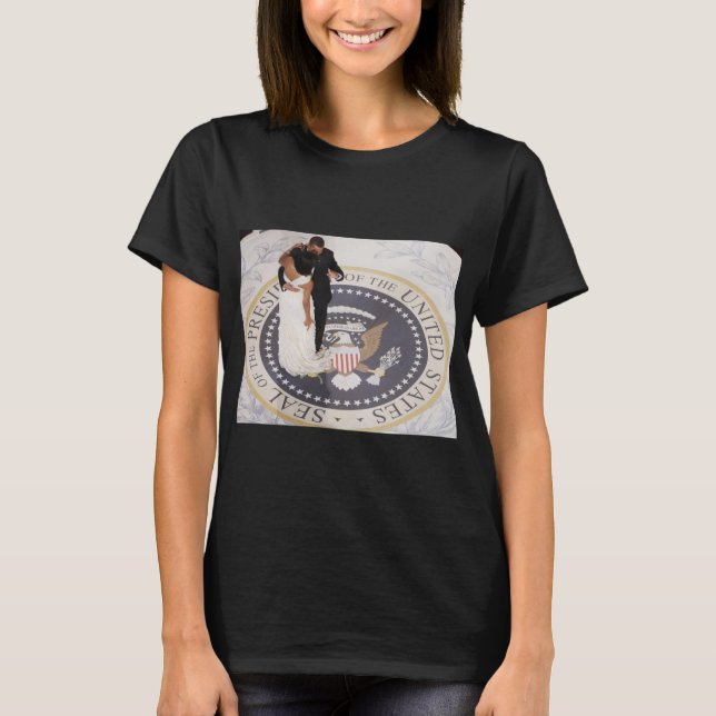 Michelle och Barack Obama T-shirt (Framsida)