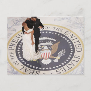 Michelle och Barack Obama Vykort