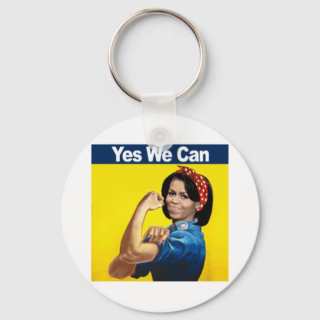 MICHELLE the RIVETER - JA VI KAN.png Nyckelring (Framsida)