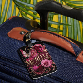 Michelles Floralnamnskylt Bagagebricka