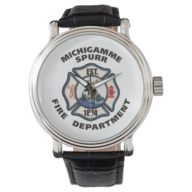 Michigamme Fire Department-logotyp watch Armbandsur (Framsida)