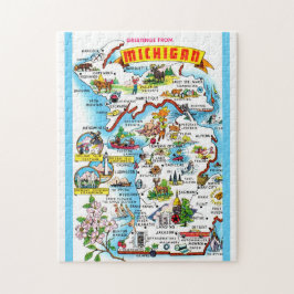 Michigan 11x14 Karta Pussel