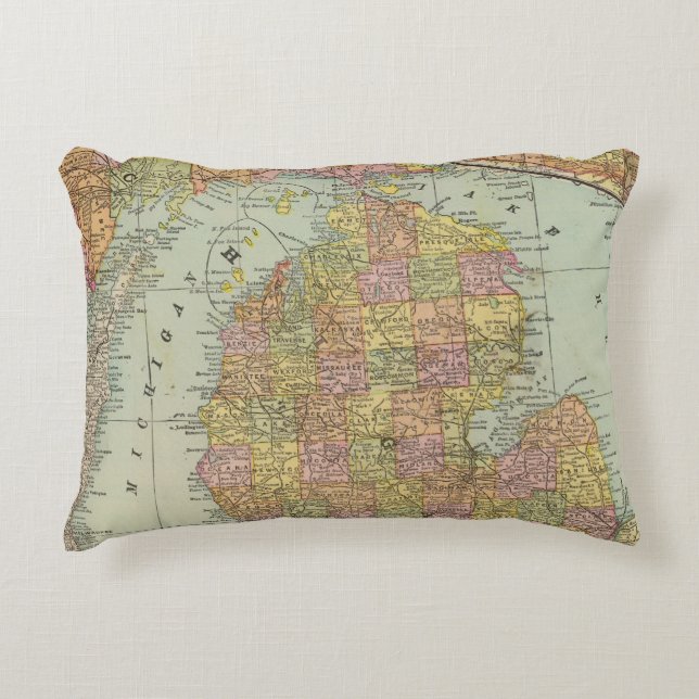 Michigan 3 prydnadskudde (Framsidan)