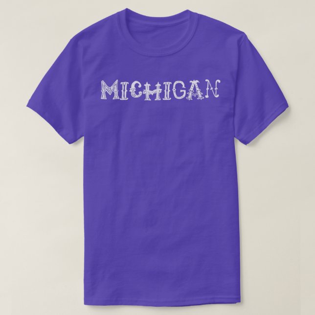 Michigan 50 stater Namn T Shirt (Design framsida)