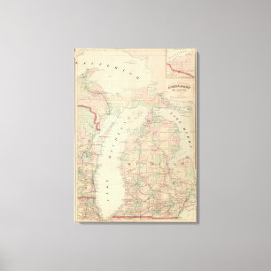 Michigan 8 canvastryck