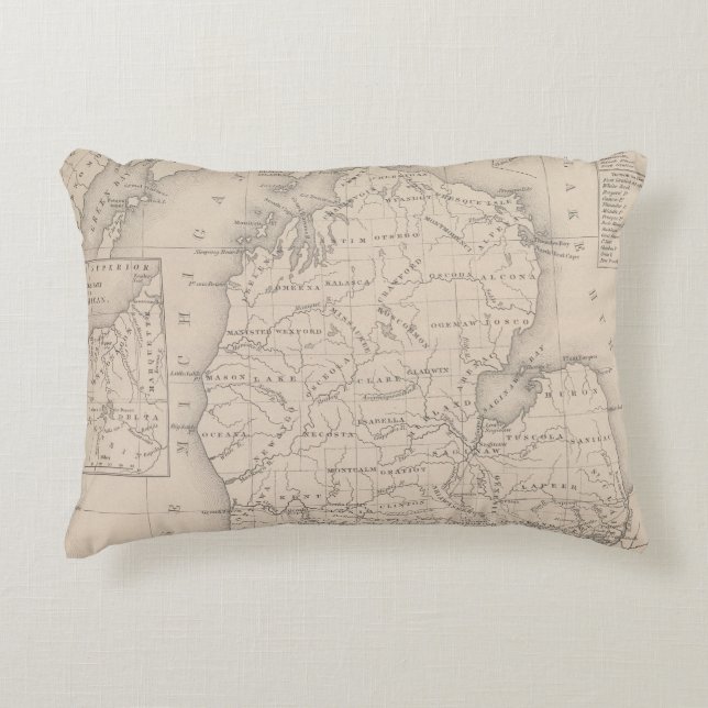 Michigan 9 prydnadskudde (Framsidan)