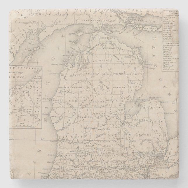 Michigan 9 underlägg sten (Framsidan)