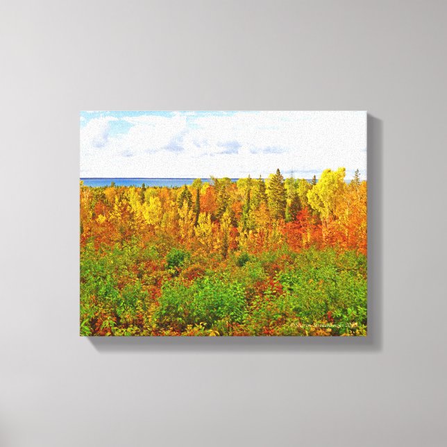MICHIGAN AGLOW IN AUTUMN CANVASTRYCK (Framsida)