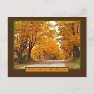 MICHIGAN AGLOW IN AUTUMN/TAKING THE BAK ROADS VYKORT