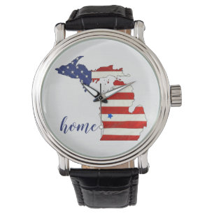 Michigan American Flagga Armbandsur