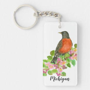 Michigan American Robin State Bird Nyckelring