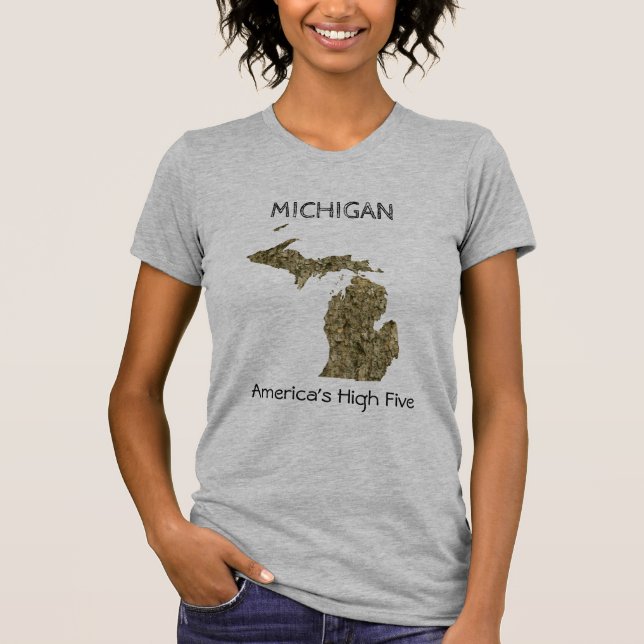 Michigan - Amerika T-tröja för kick fem T Shirt (Framsida)