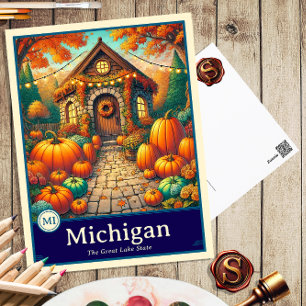 Michigan   Anime Stil Cel Shaded-vykort Vykort