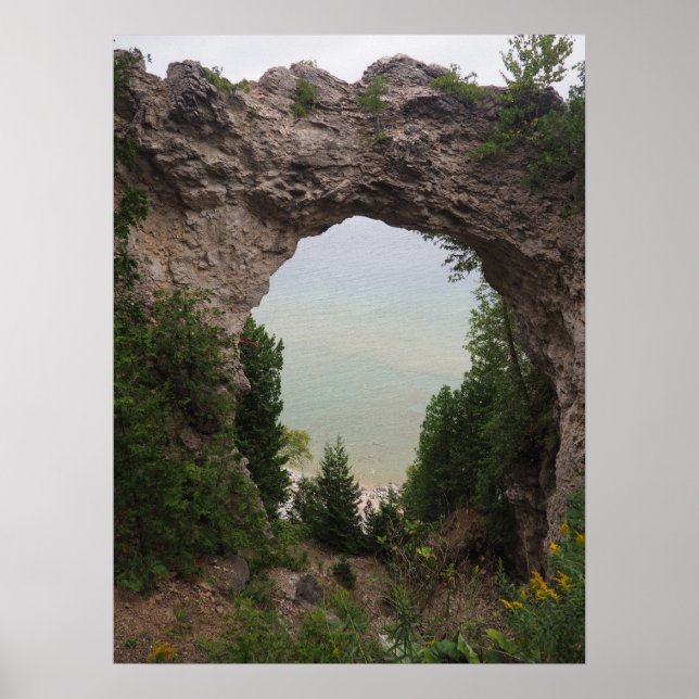 Michigan Arch Sten Geology Photo Poster (Framsidan)