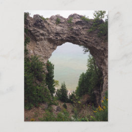 Michigan Arch Sten Geology Photo Vykort