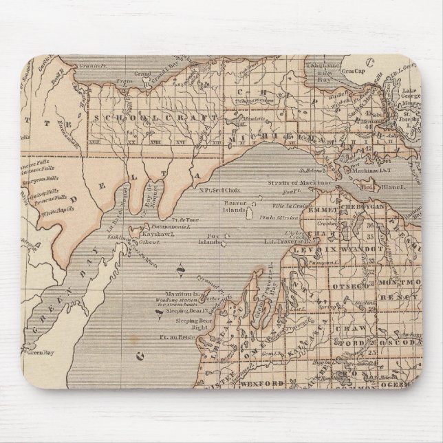Michigan Atlas Karta Musmatta (Framsidan)
