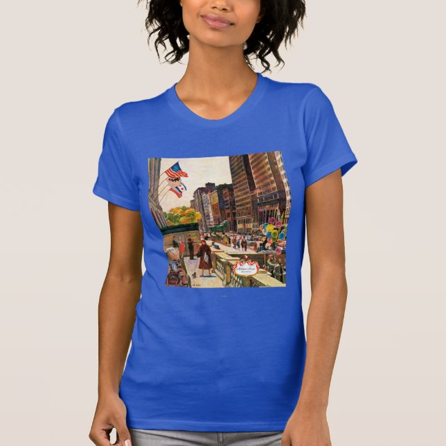 Michigan Avenue, Chicago av John Falter T Shirt (Framsida)