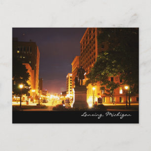Michigan Avenue Ljus Vykort