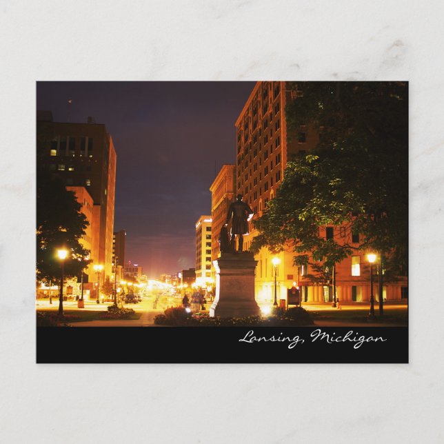 Michigan Avenue Ljus Vykort (Framsida)