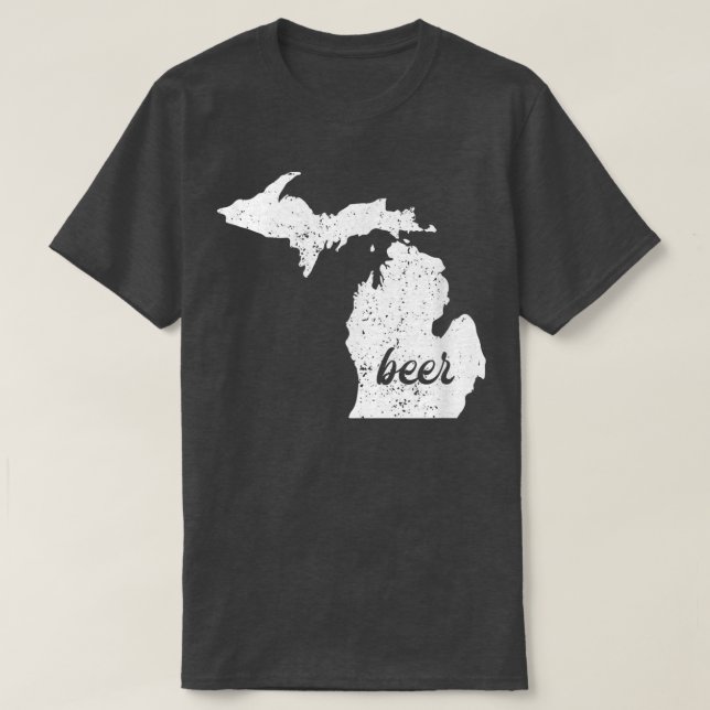 Michigan Beer för Michiganders att Kärlek Brewerie T Shirt (Design framsida)