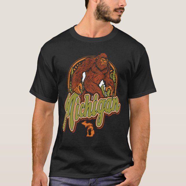 Michigan Bigfoot T Shirt (Framsida)