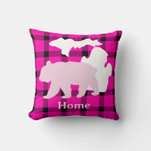 Michigan Björn Hem i Buffalo Plaid