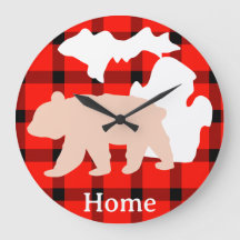 Michigan Björn Hem i Buffalo Plaid