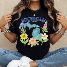 Michigan Blommor T-Shirt Blommönster