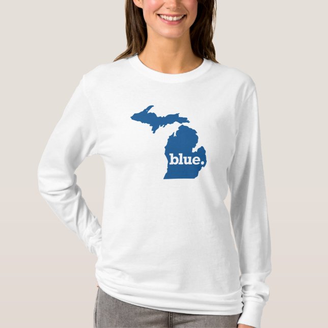 MICHIGAN BLUE STATE TEE SHIRT (Framsida)
