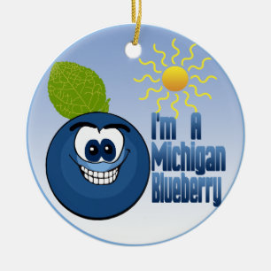 Michigan Blueberry Julgransprydnad Keramik