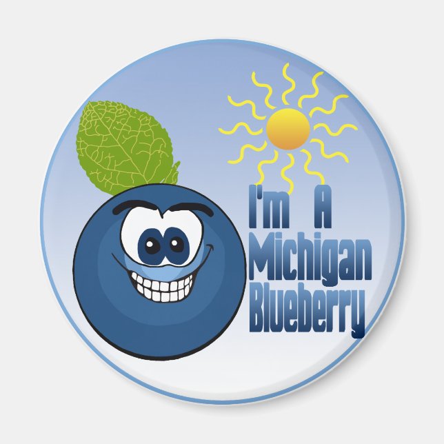 Michigan Blueberry Magnet (Framsidan)